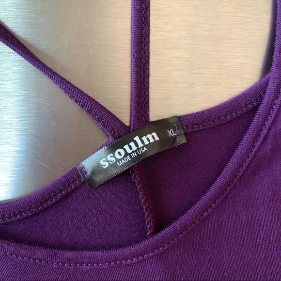 SSOULM WOMENS LOOSE FIT PURPLE CAMI TANK SIZE XL - Picture 5 of 8